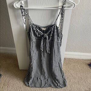 Black and White Gingham Women's Top